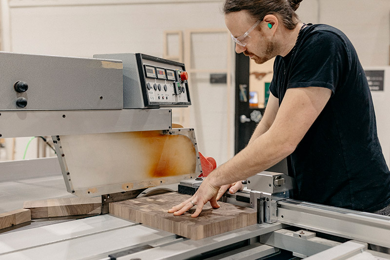 Person in the shop working